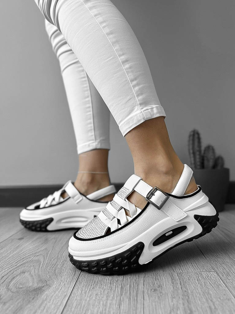 Sandale dama albe CL2409 A30-2