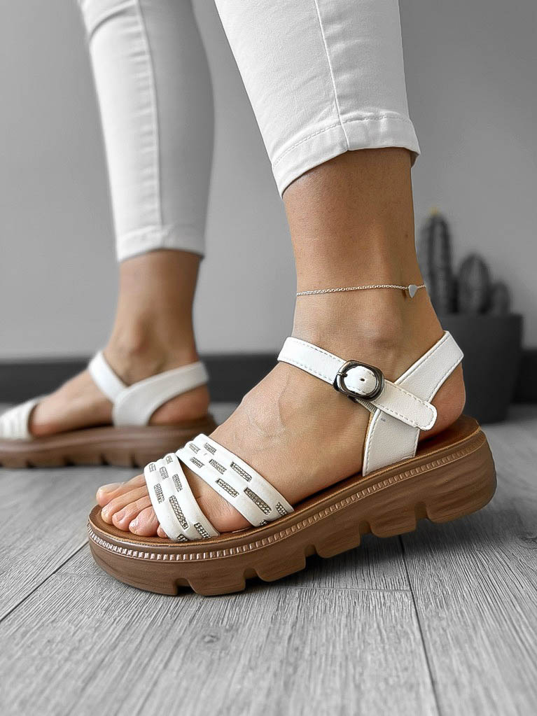 Sandale dama albe CL2410