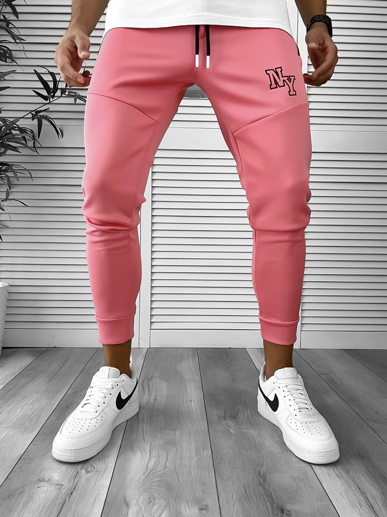 Pantaloni de trening roz conici 12347 89-3.3