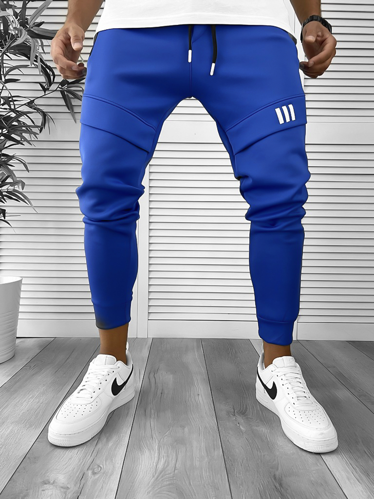 Pantaloni de trening bleu conici 12259 M3-3