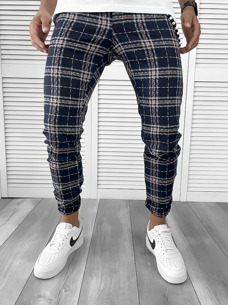 Pantaloni barbati casual in carouri 12125 F4-4.1**