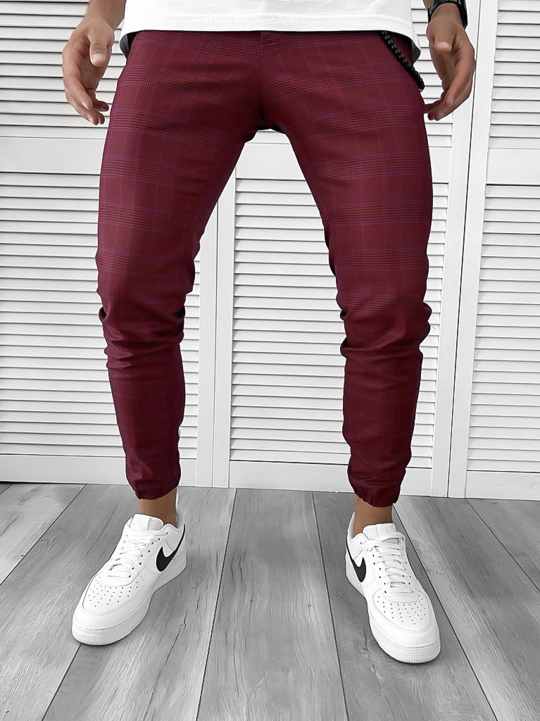 Pantaloni barbati casual in carouri 12127 B5-5.3