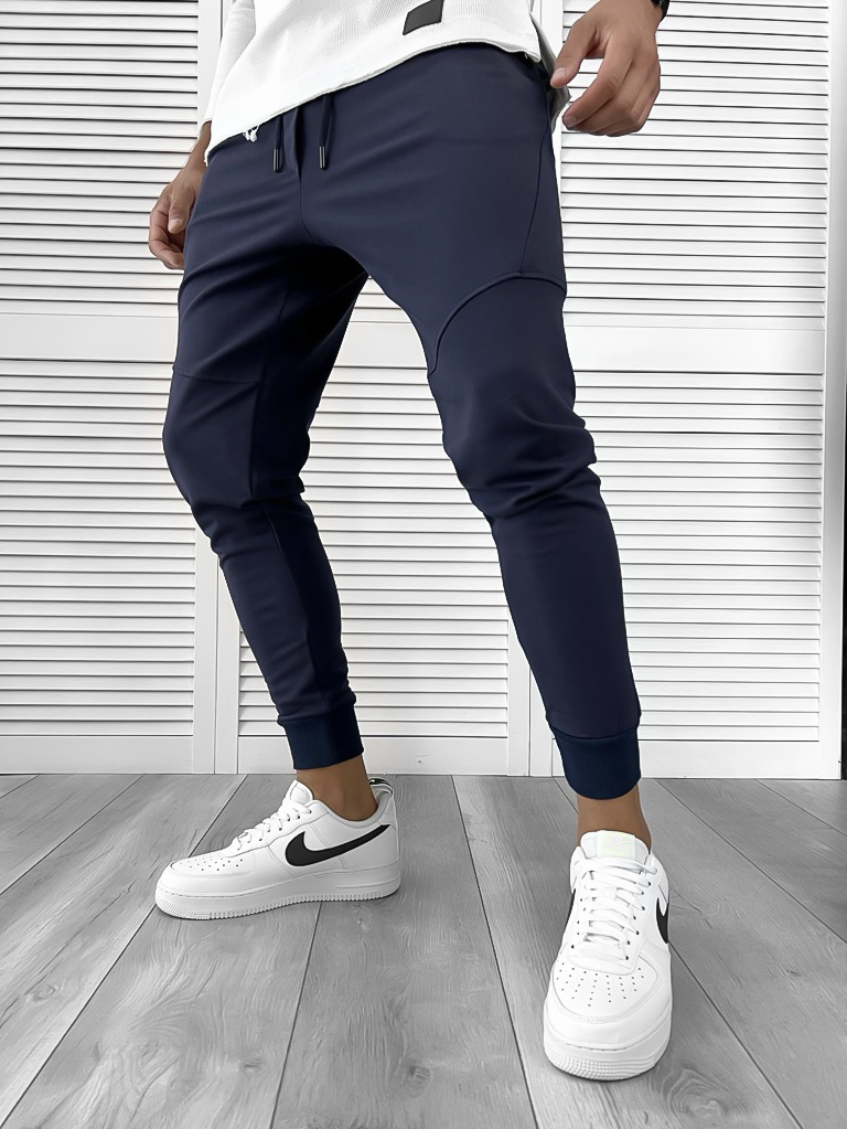 Pantaloni de trening bleumarin conici 12112 Y4-1