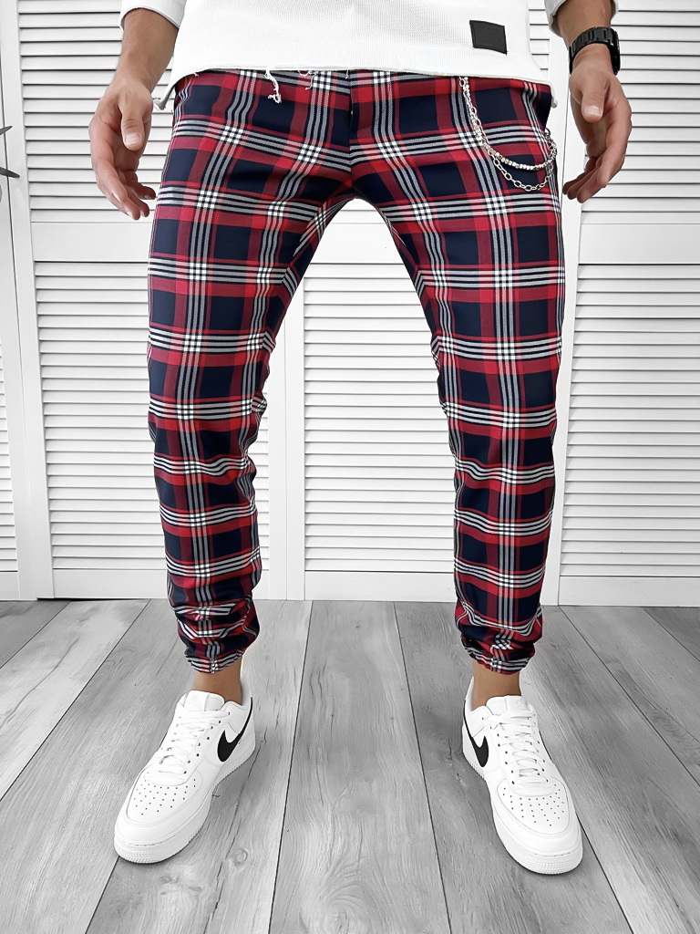 Pantaloni barbati casual in carouri 11965 i6-5.1 6.1**