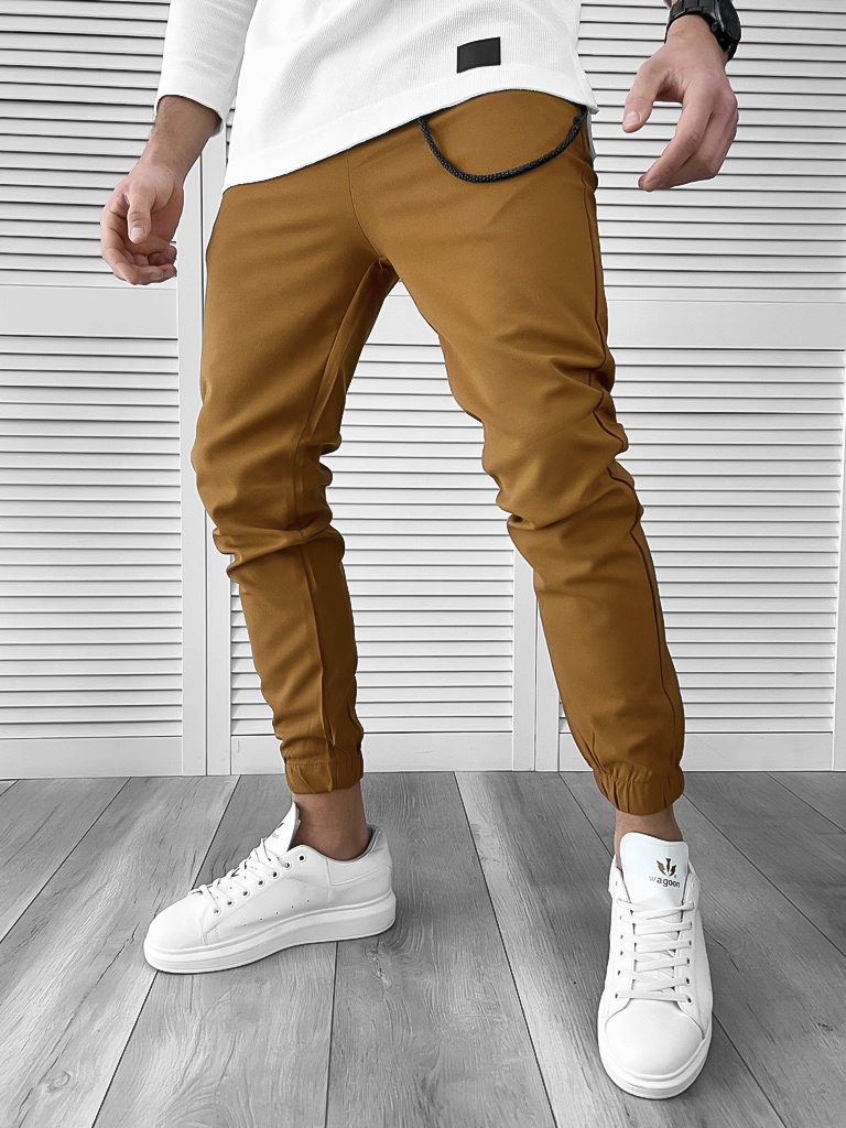 Pantaloni barbati casual maro 7182 n5-5.3