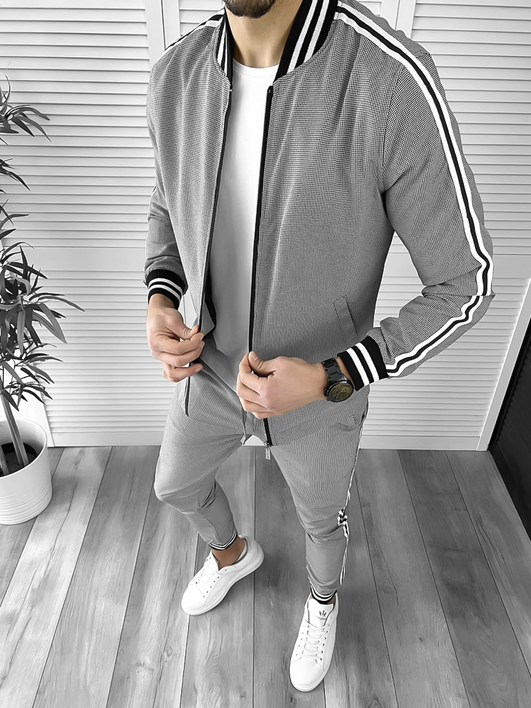 Trening barbati slim fit pantaloni + hanorac 10020 44-4.2
