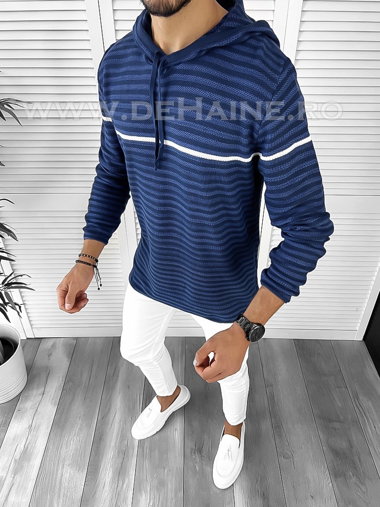 Hanorac barbati bleumarin slim fit T3713 P19-3.1