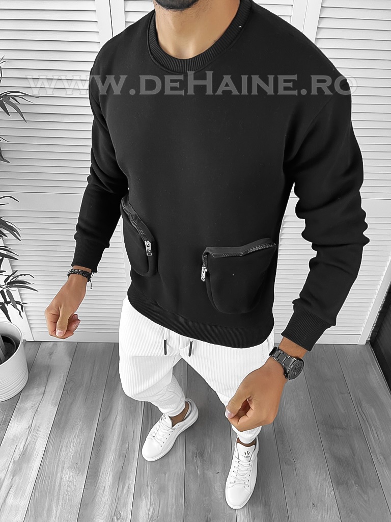 Bluza barbati neagra vatuita k176 46-2.2