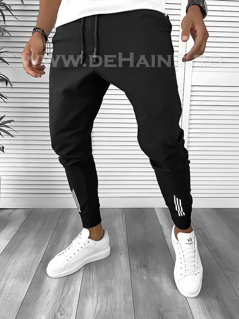 Pantaloni de trening conici negri b9272 p19-4.1