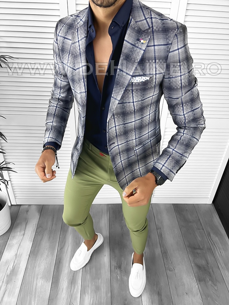Tinuta barbati smart casual Pantaloni + Camasa + Sacou B9206