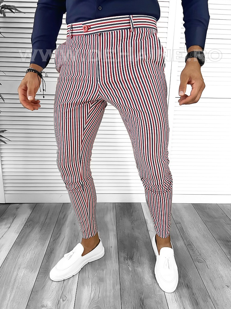 Poze Pantaloni barbati eleganti cu dungi B1595 B5-3