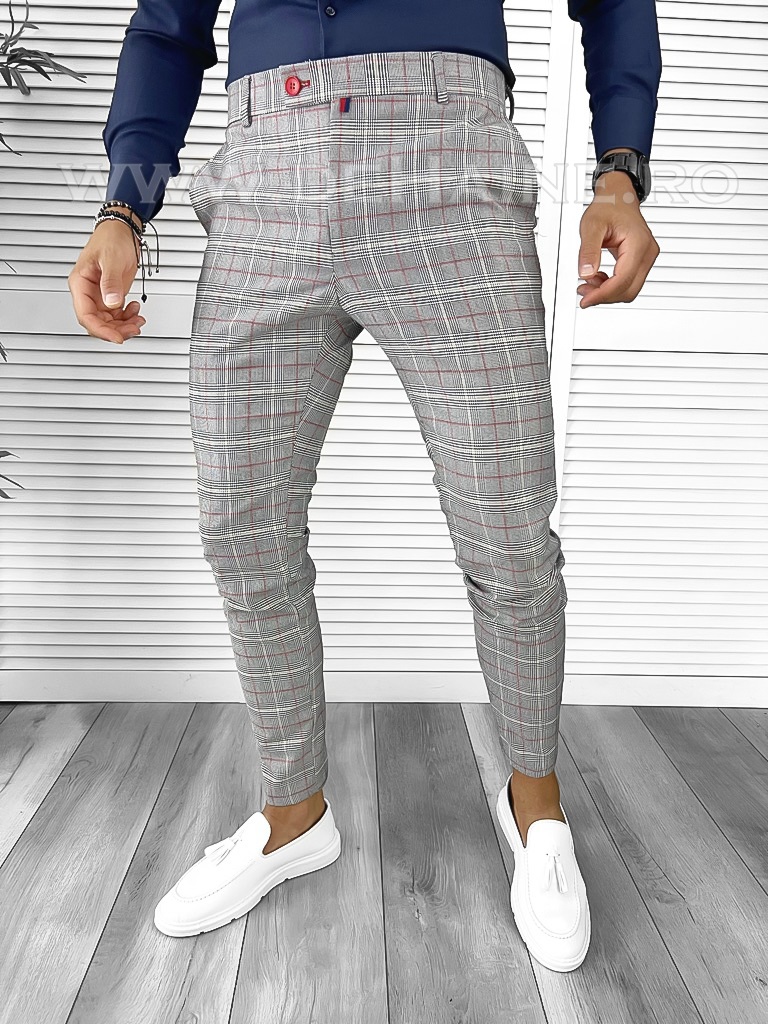 Poze Pantaloni barbati eleganti in carouri B8773 129-5 E