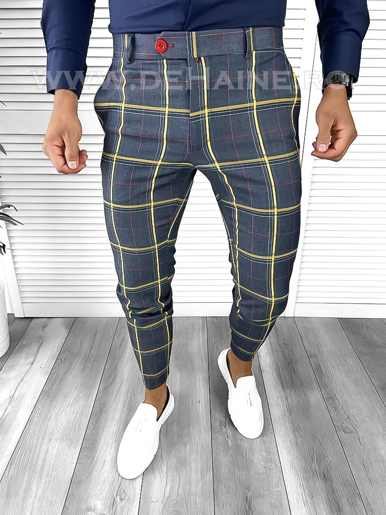 Pantaloni barbati eleganti in carouri B8741 154-5 E 3-2