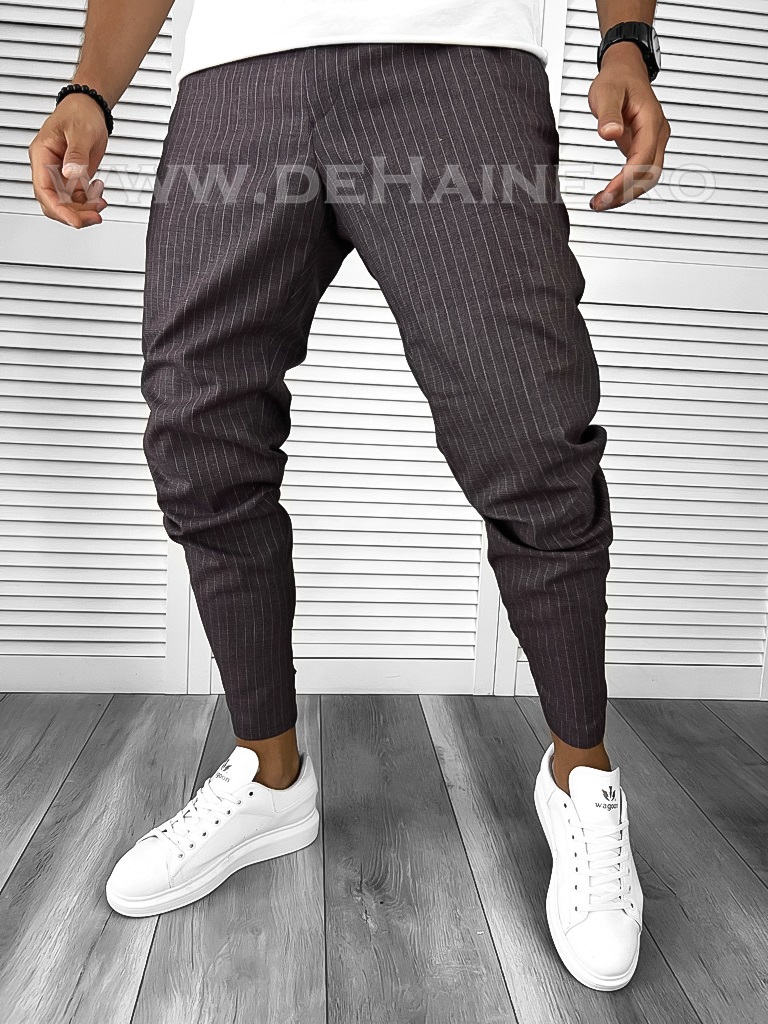 Pantaloni barbati casual regular fit grena A8450 O2-1.2