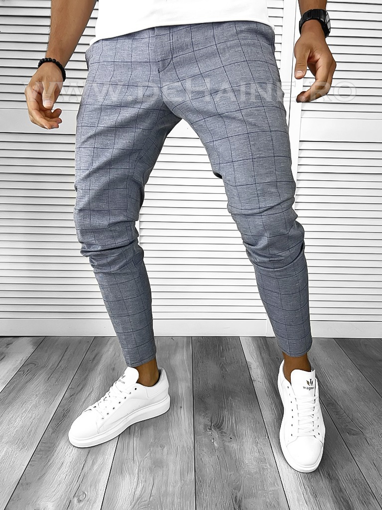 Pantaloni barbati casual regular fit gri A8458 P20-2.1