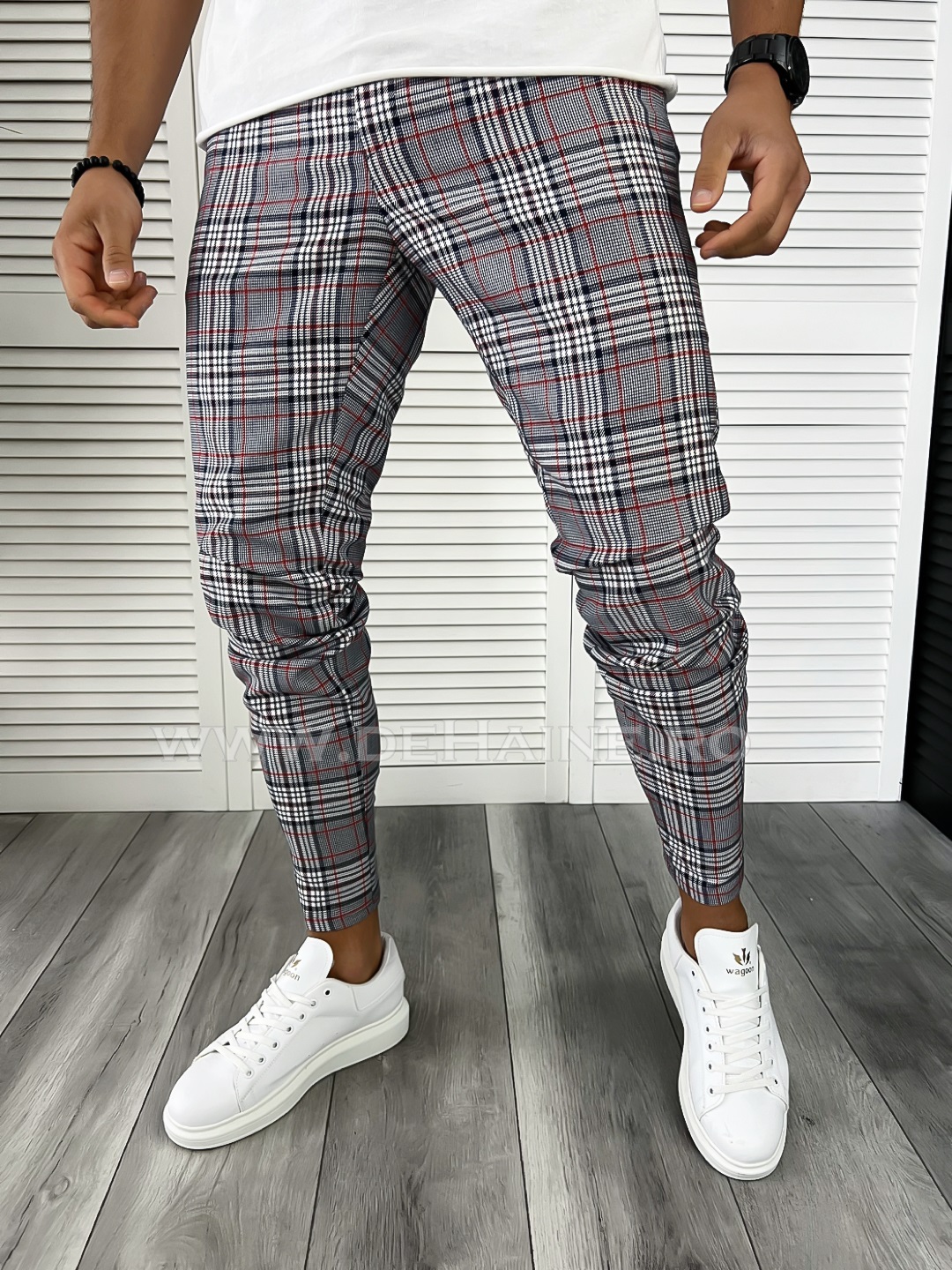 Pantaloni barbati casual in carouri B8001 O3-3.2