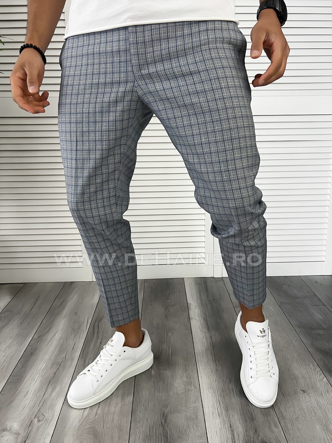 Pantaloni barbati casual in carouri B8007 N3-5.1