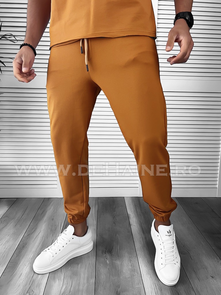 Pantaloni de trening conici maro B7979 P20-2.1