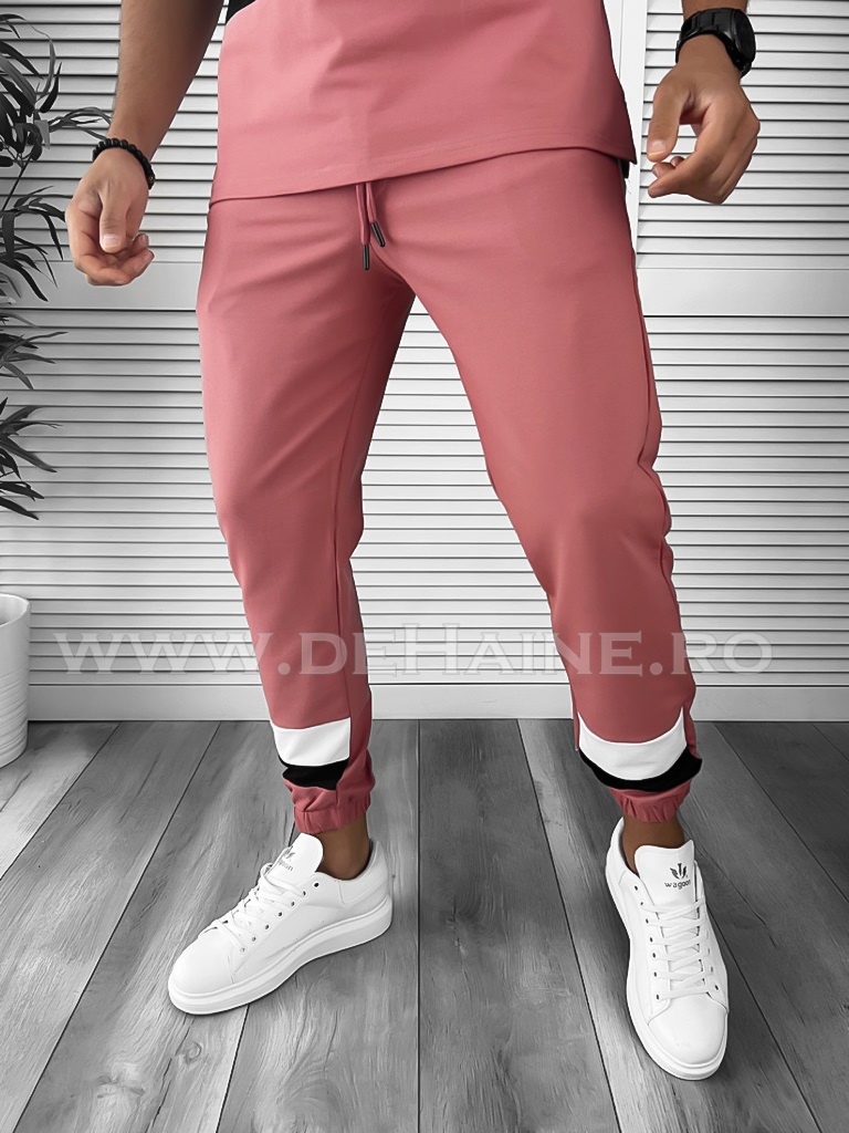 Pantaloni de trening roz conici B7990
