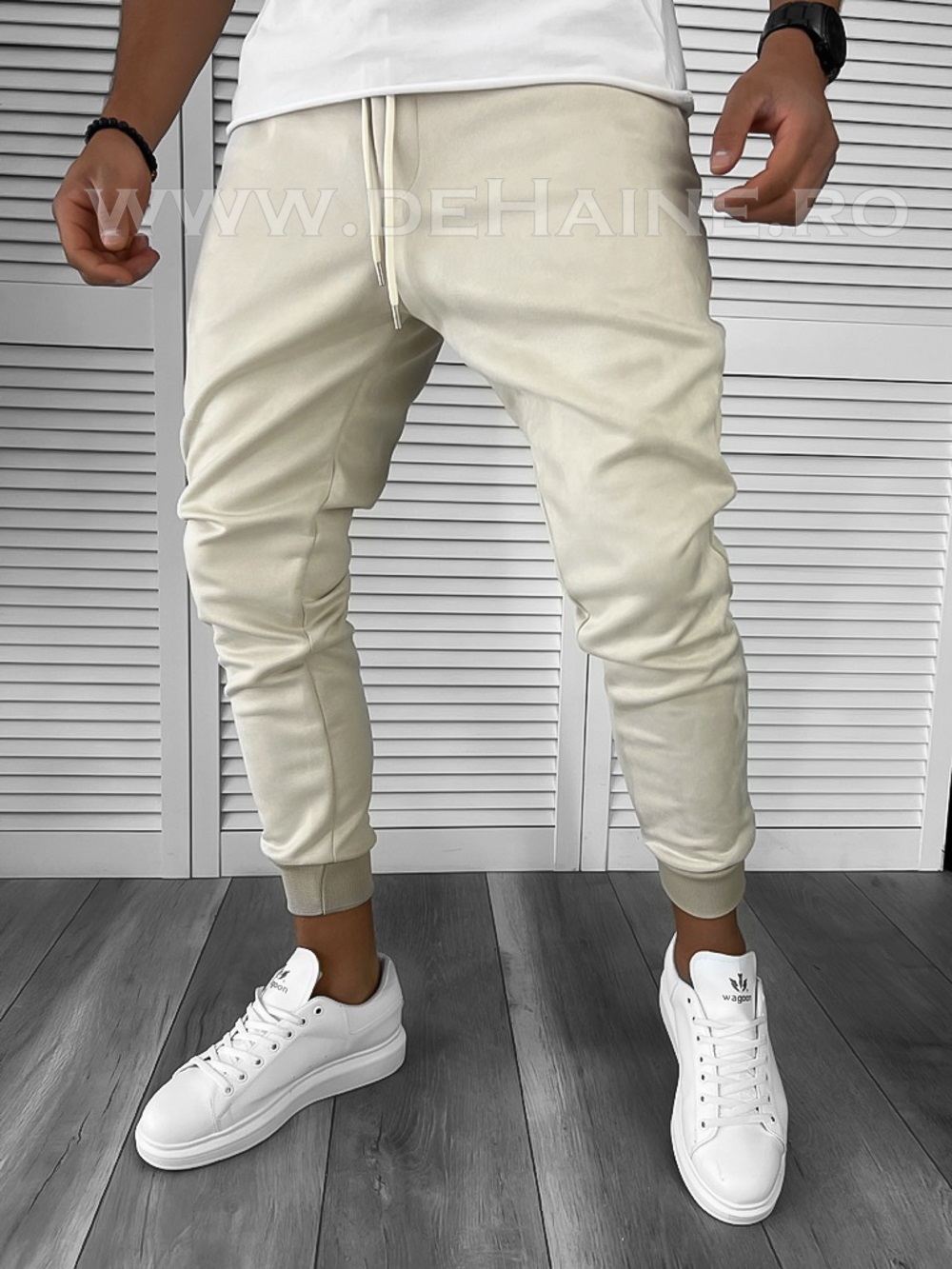 Pantaloni de trening conici bej K303 46-3.1