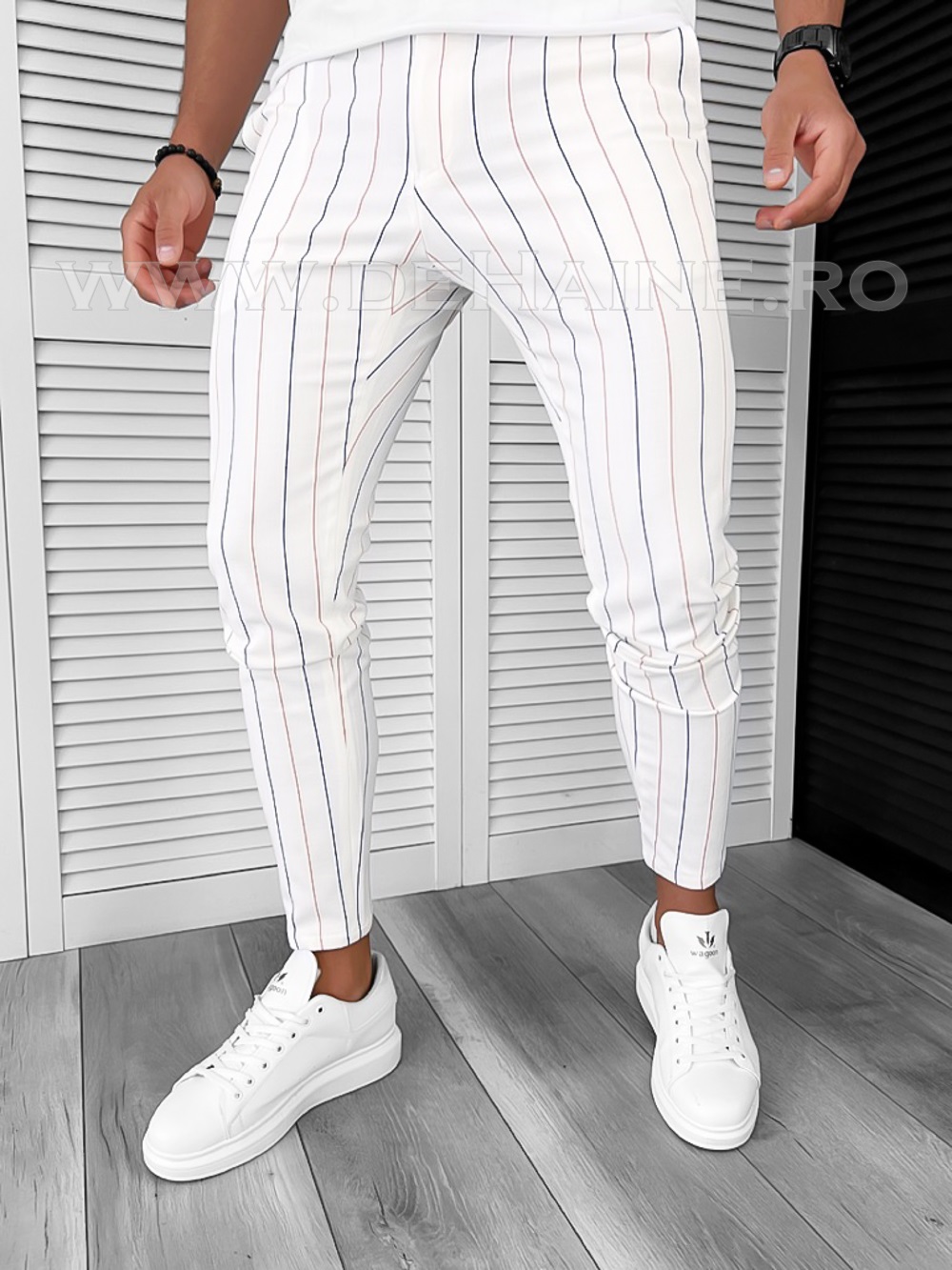 Pantaloni barbati casual regular fit in dungi B1730 B3-4 / 27-4 E~