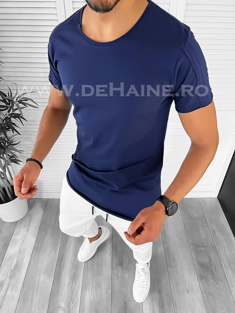 Tricou barbati bleumarin slim fit M1952 N5-3.1