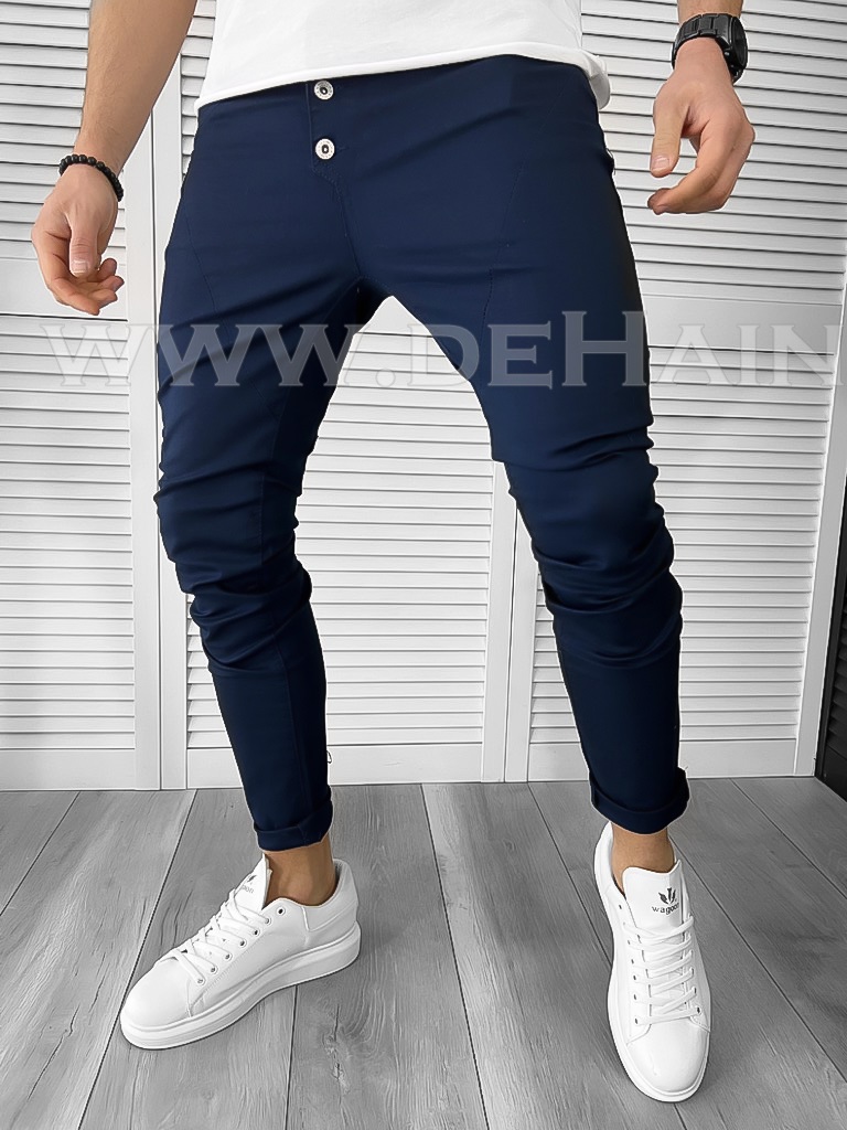Pantaloni barbati casual bleumarin A8507 D8/K8*