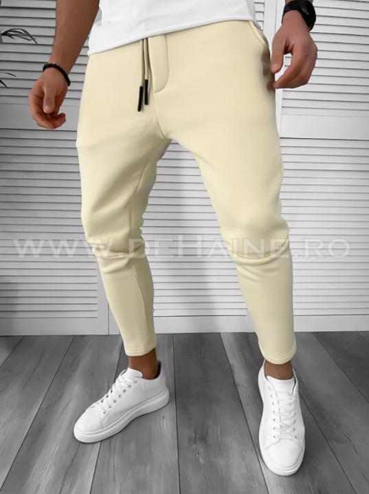 Pantaloni de trening bej conici K184 55-3