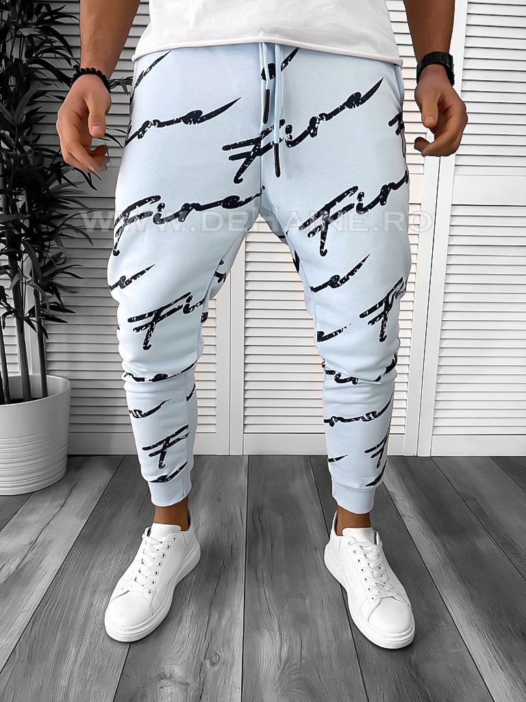 Pantaloni de trening bleu conici K021 I1-2