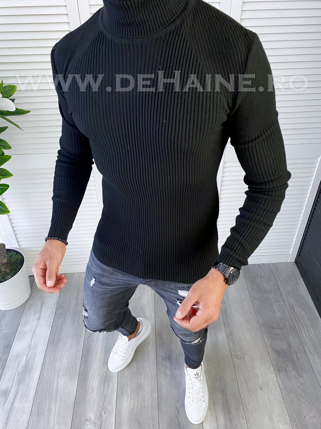 Helanca barbati slim fit neagra B6213 N7-4.2