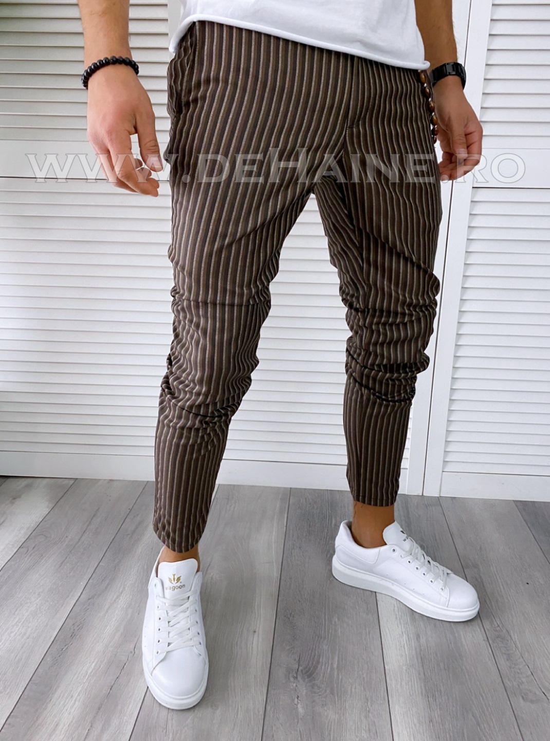 Pantaloni barbati casual regular fit maro B1749 34-4 E ~