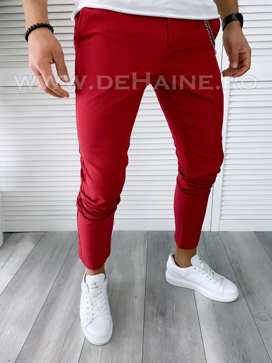 Poze Pantaloni barbati casual regular fit rosii B1750 6-2 e*