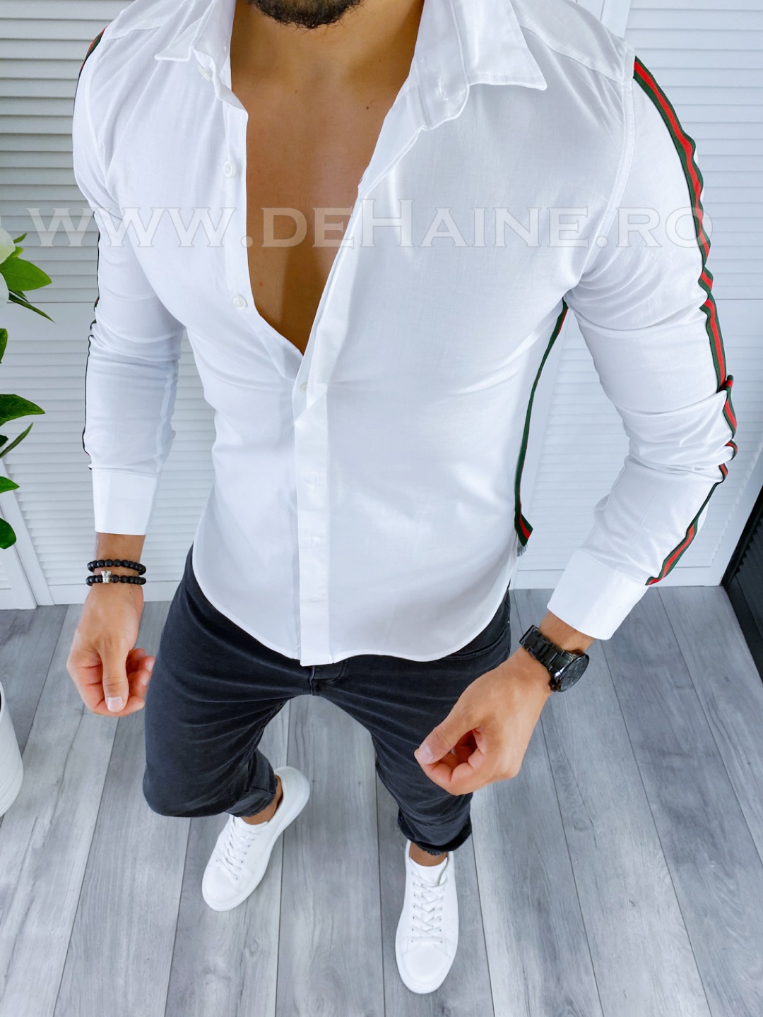 Camasa barbati slim fit alba B5701 D2-5.3