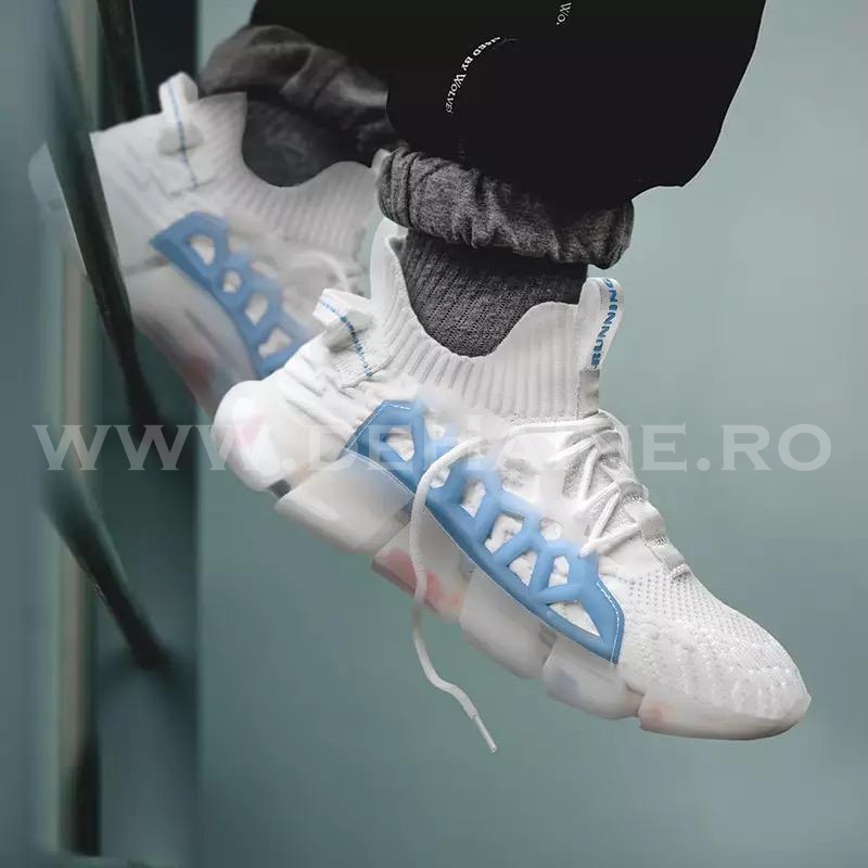 Adidasi barbati casual albi B3622 H22 A30-2