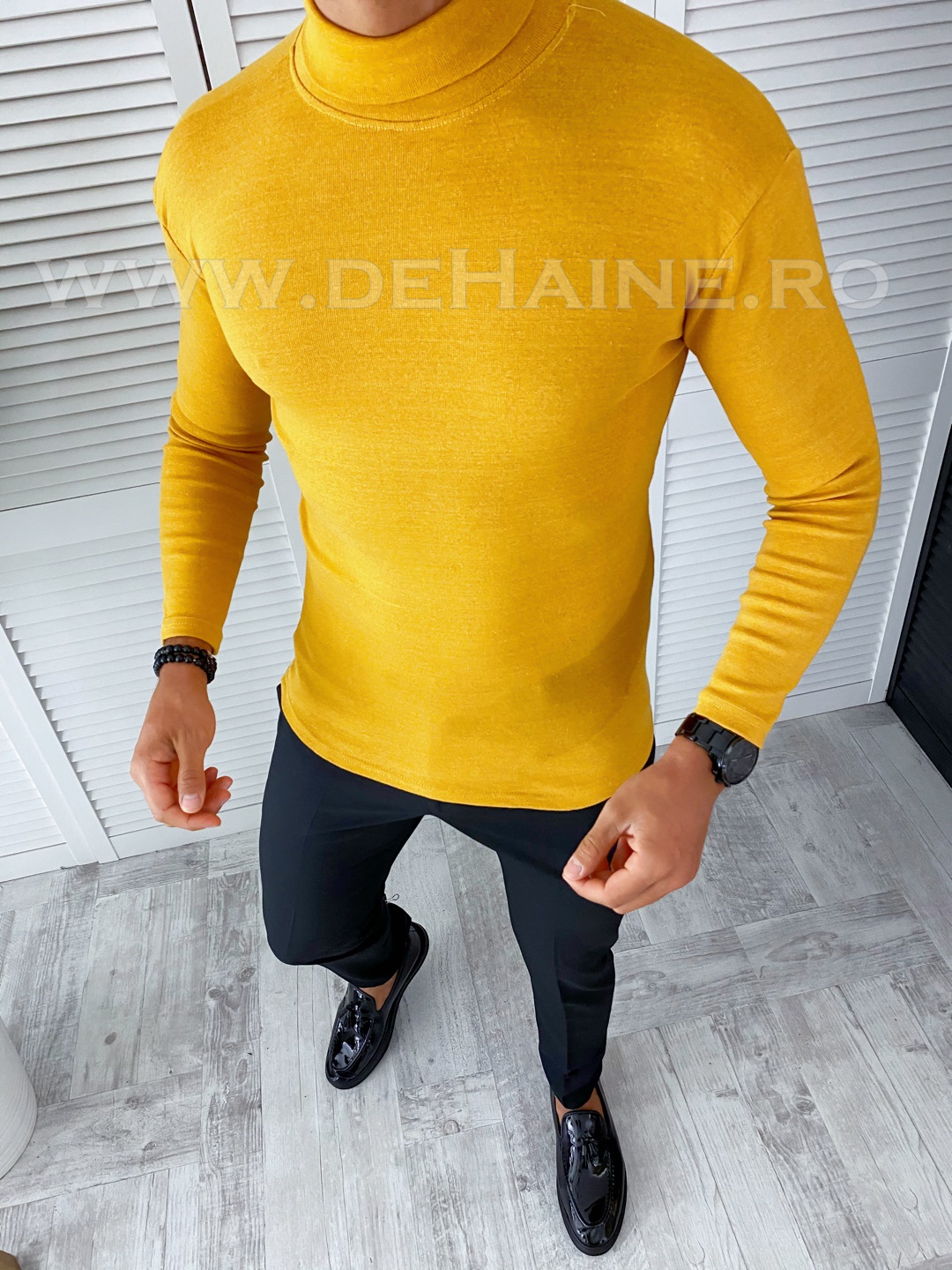 Helanca barbati slim fit mustar A2877