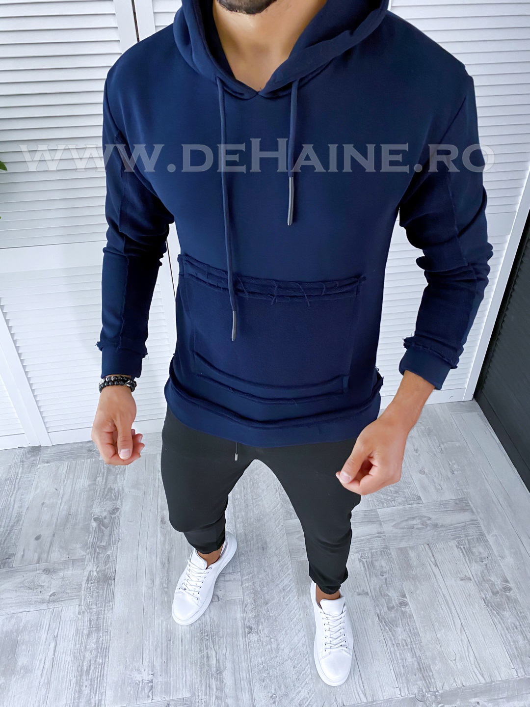 Hanorac barbati bleumarin slim fit 2689