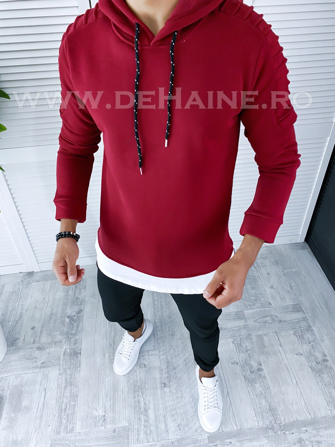 Hanorac barbati grena slim fit a8334 11-3