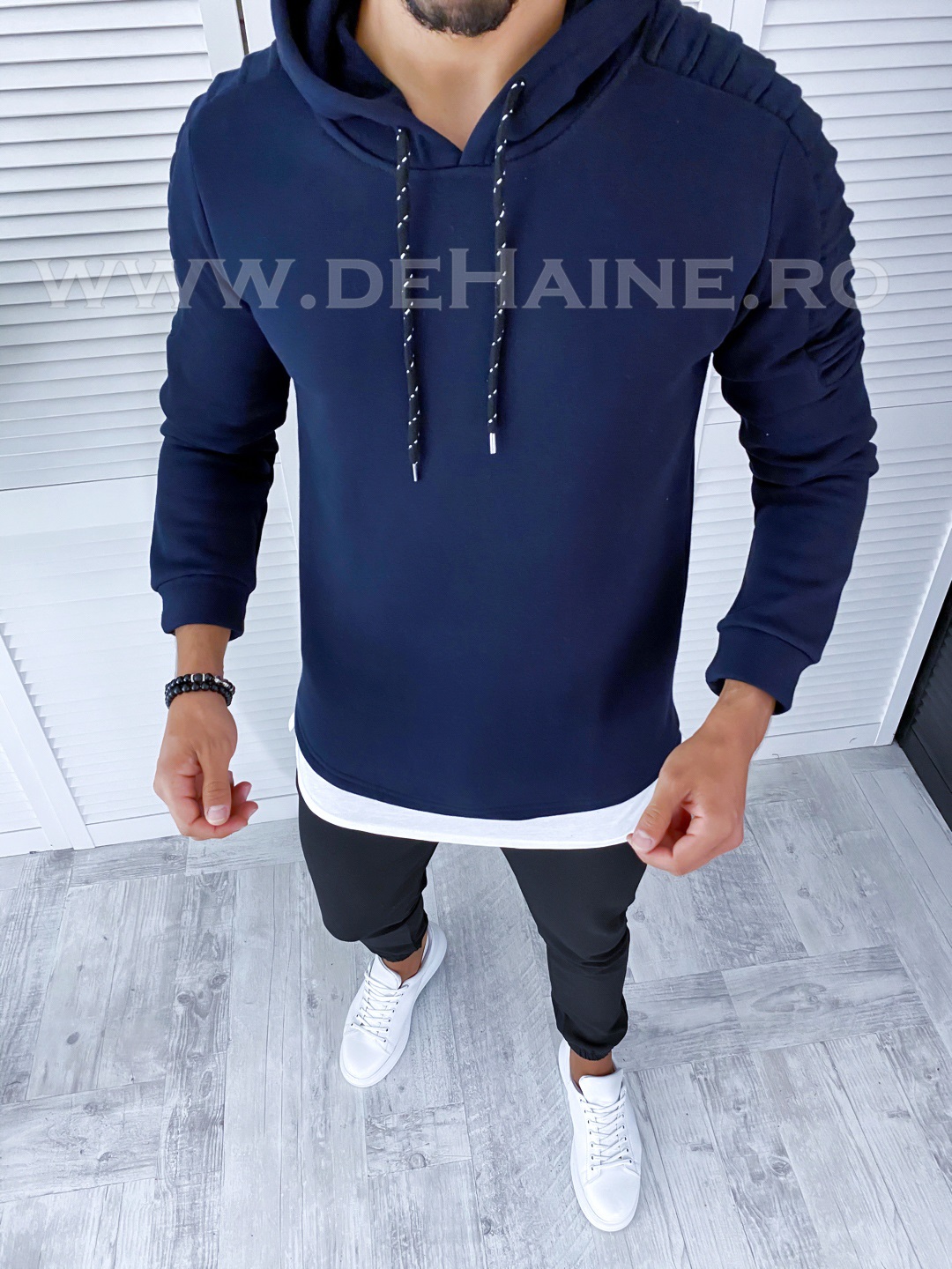 Hanorac barbati bleumarin slim fit a8442 8-3