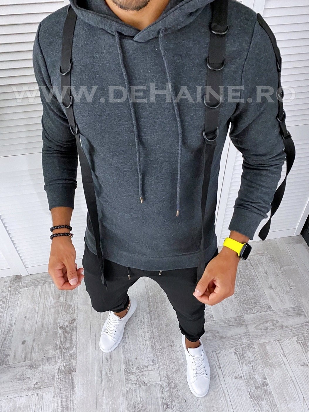 Hanorac barbati gri slim fit 2728 16-3