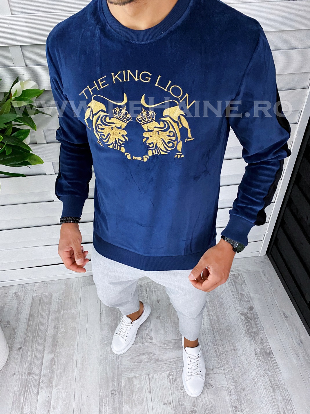 Bluza barbati bleumarin slim fit 2519 i17-1