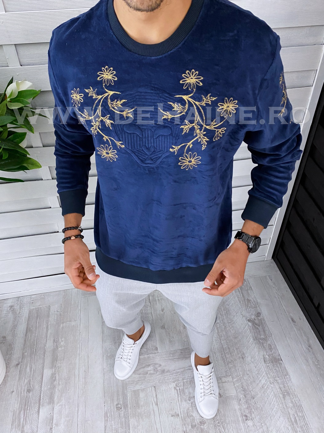 Bluza barbati bleumarin slim fit 2522 o1-1