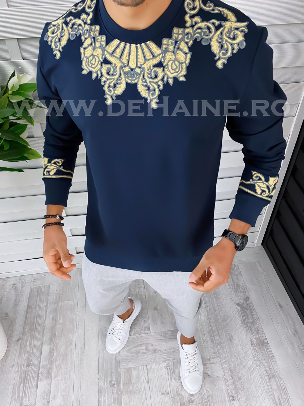 Bluza barbati bleumarin slim fit 2587 o1-1