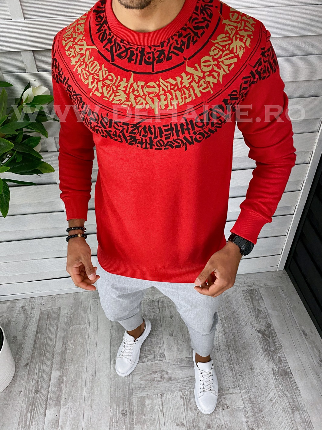 Bluza barbati rosie slim fit 2598 o1-1