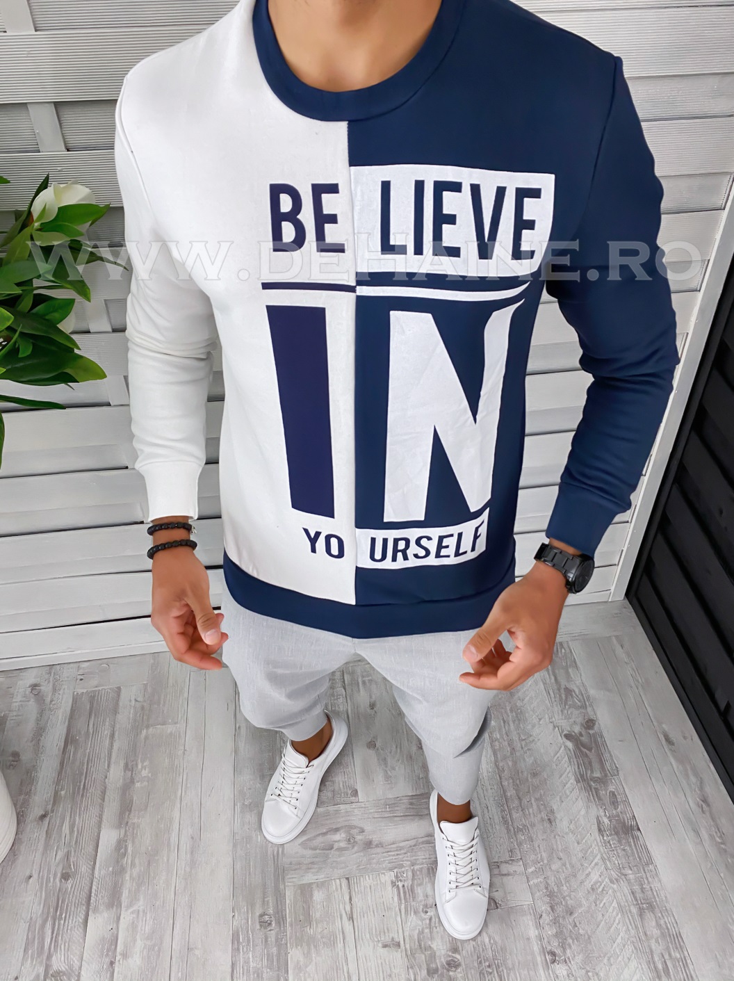 Bluza barbati bleumarin slim fit 2601 i18-3*