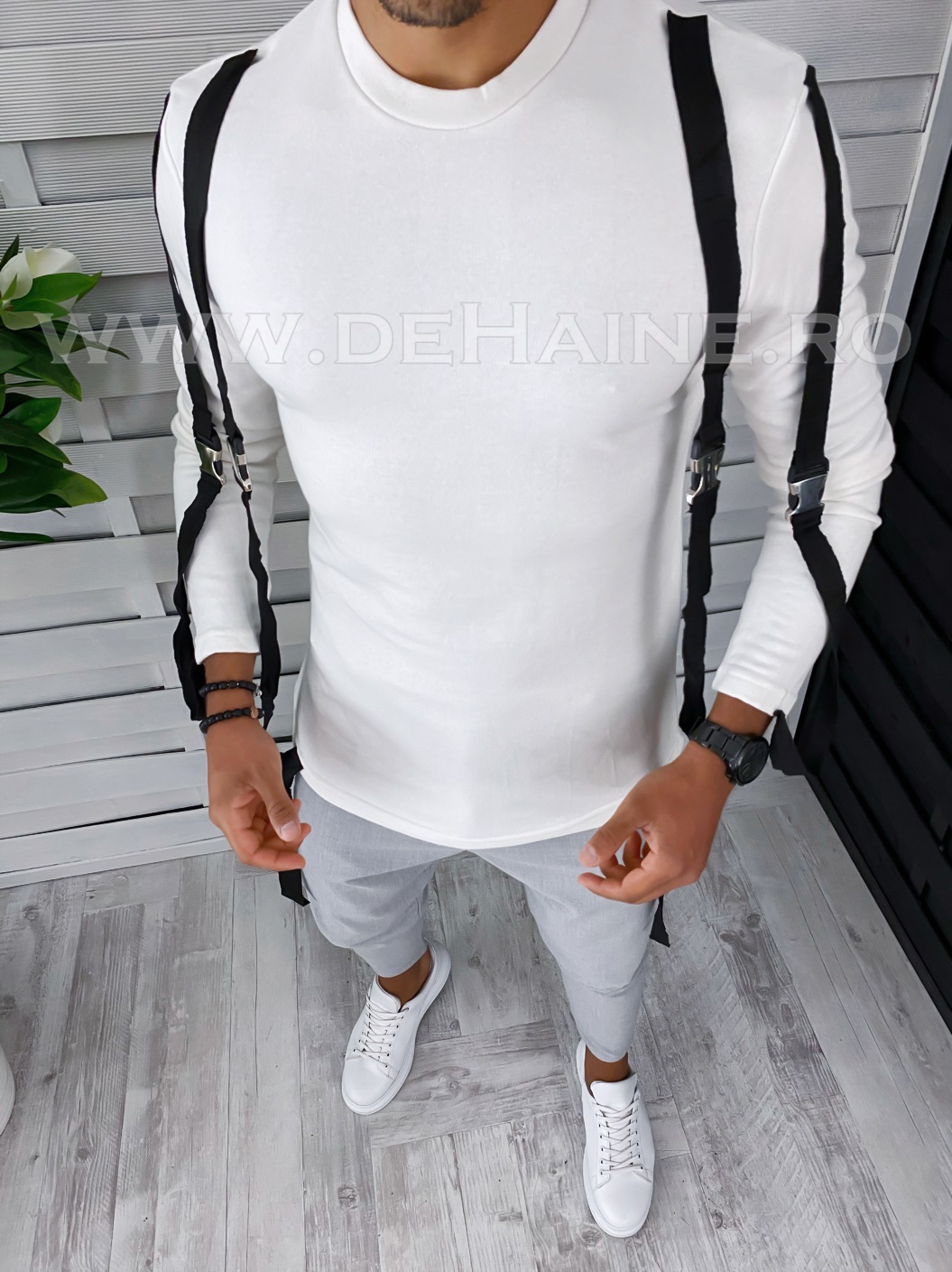 Bluza barbati alba slim fit vagabond 2700 o1-1