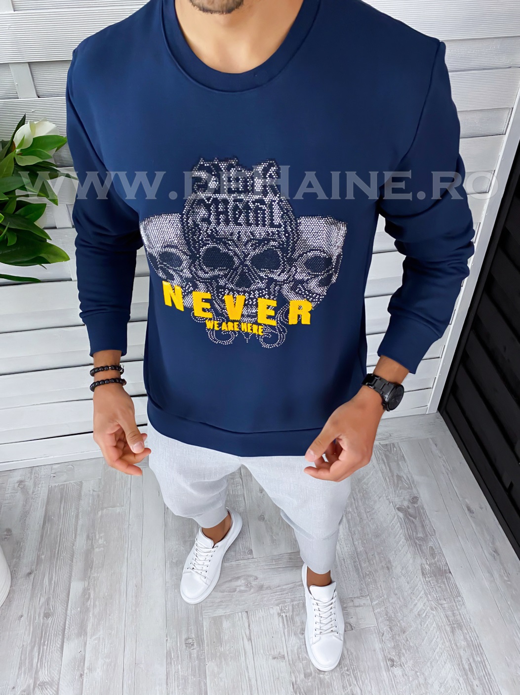 Bluza barbati bleumarin slim fit 2735 i8-6*