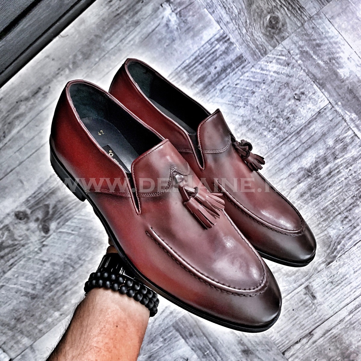 Poze Pantofi barbati din piele naturala A4309 100-2 E