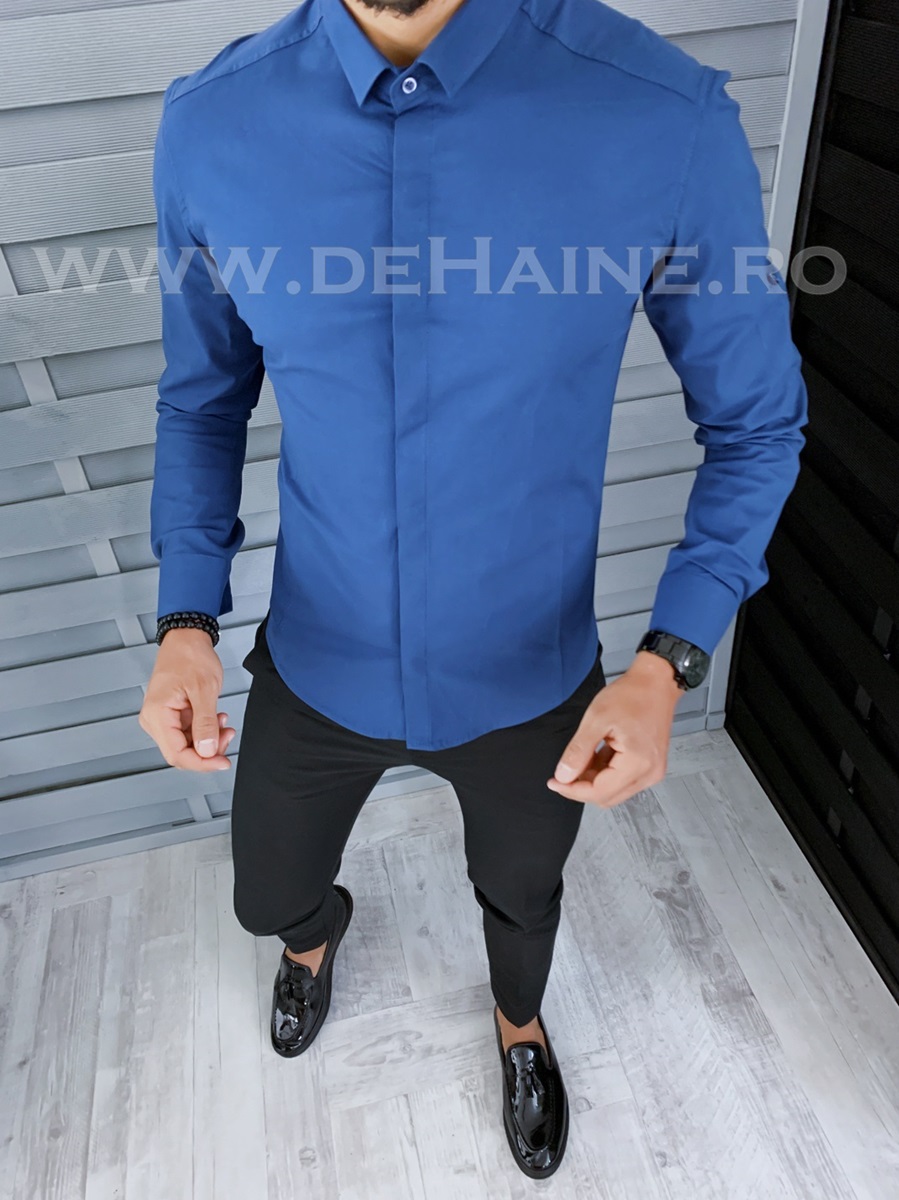Camasa barbati albastra slim fit b2144 w9-1