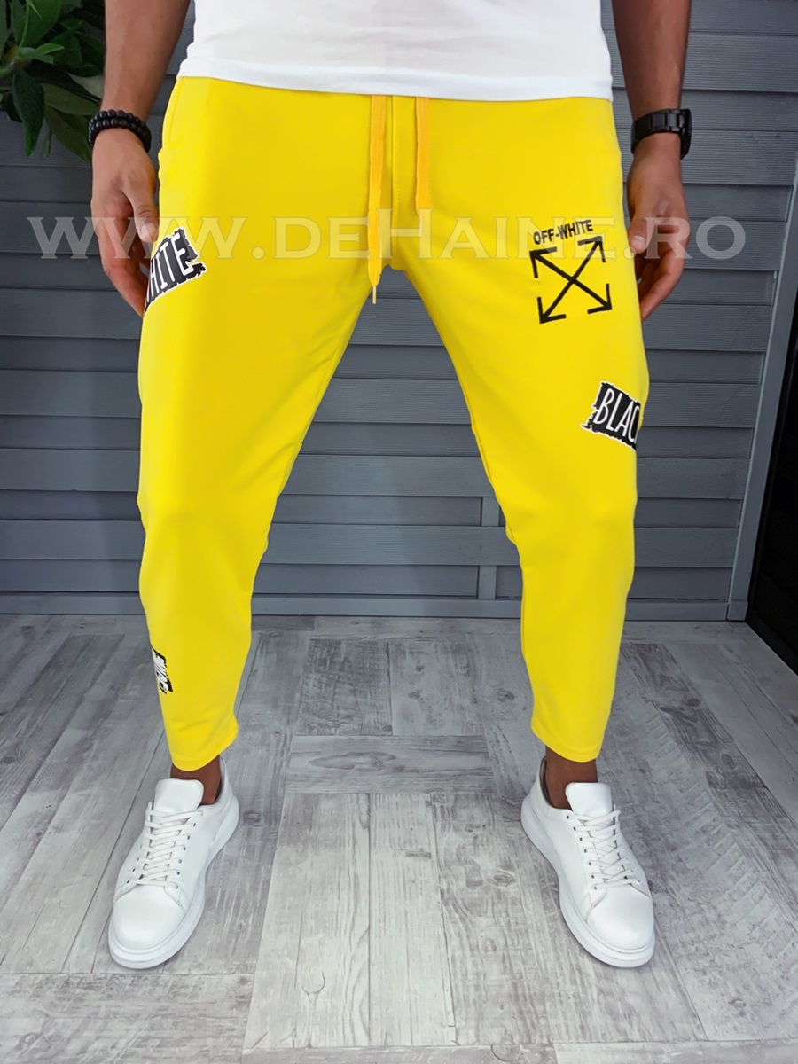 Pantaloni de trening galbeni conici B2136 O3-3