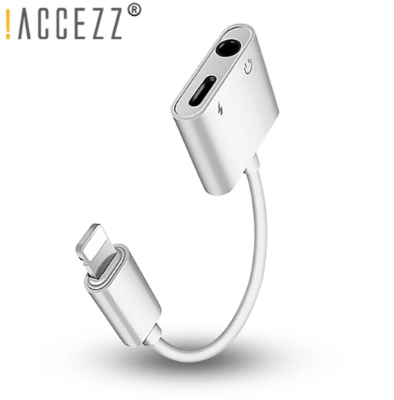Adaptor lightning iphone 2 in 1 casti si incarcator